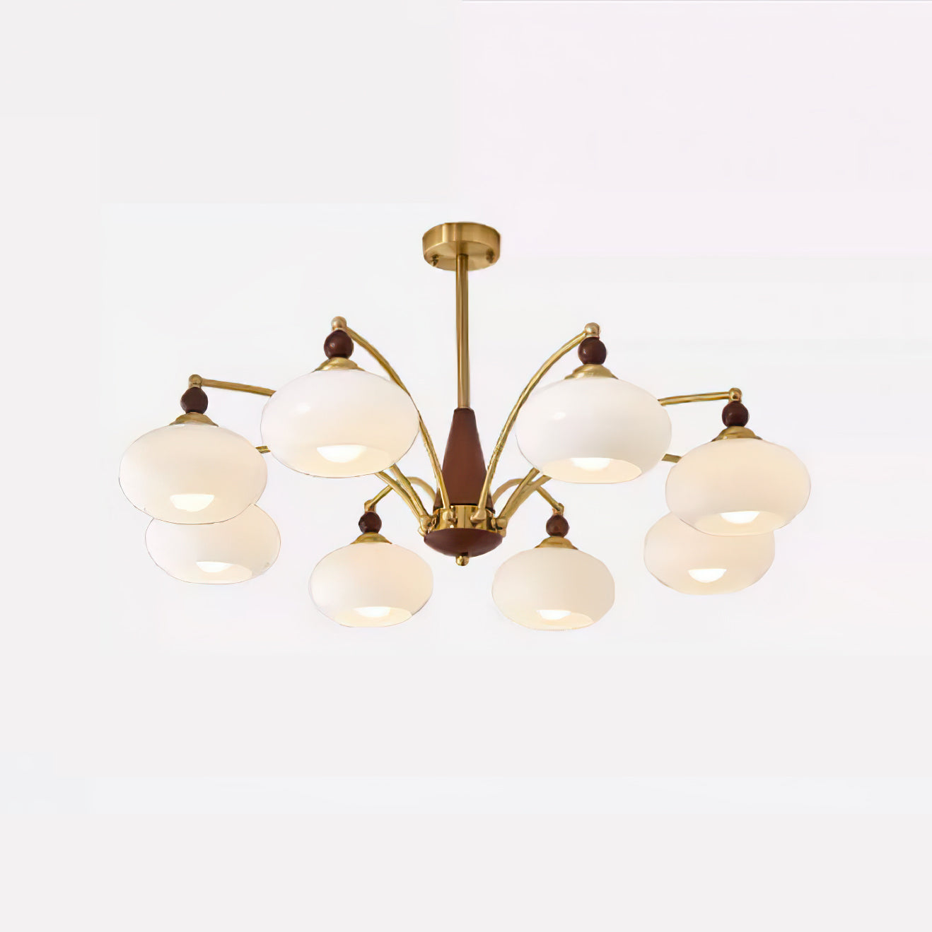 Vevely Pendant Lamp Retro Yellow Glass Brass-Neutral Decor