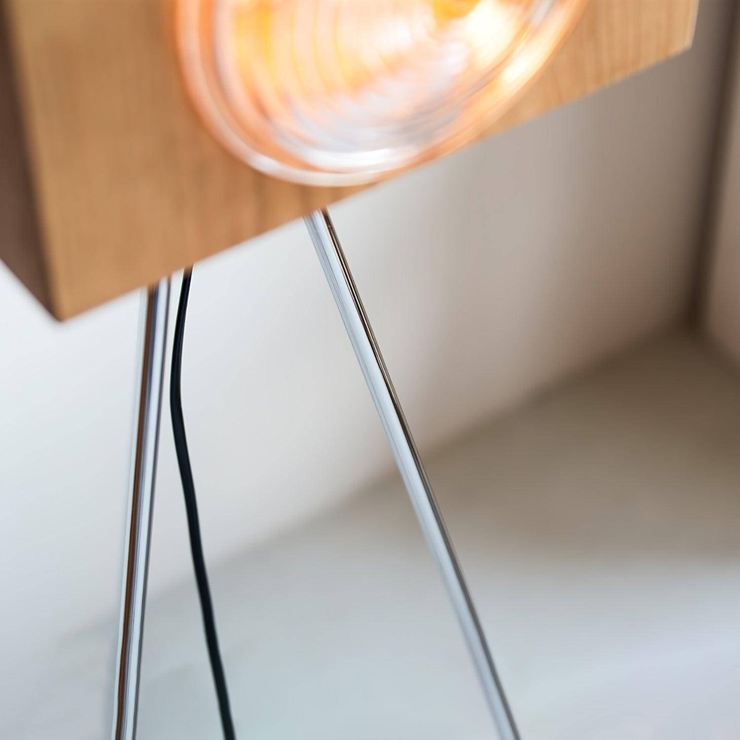 Vesoren Tripod Wood Floor Lamp-Neutral Decor