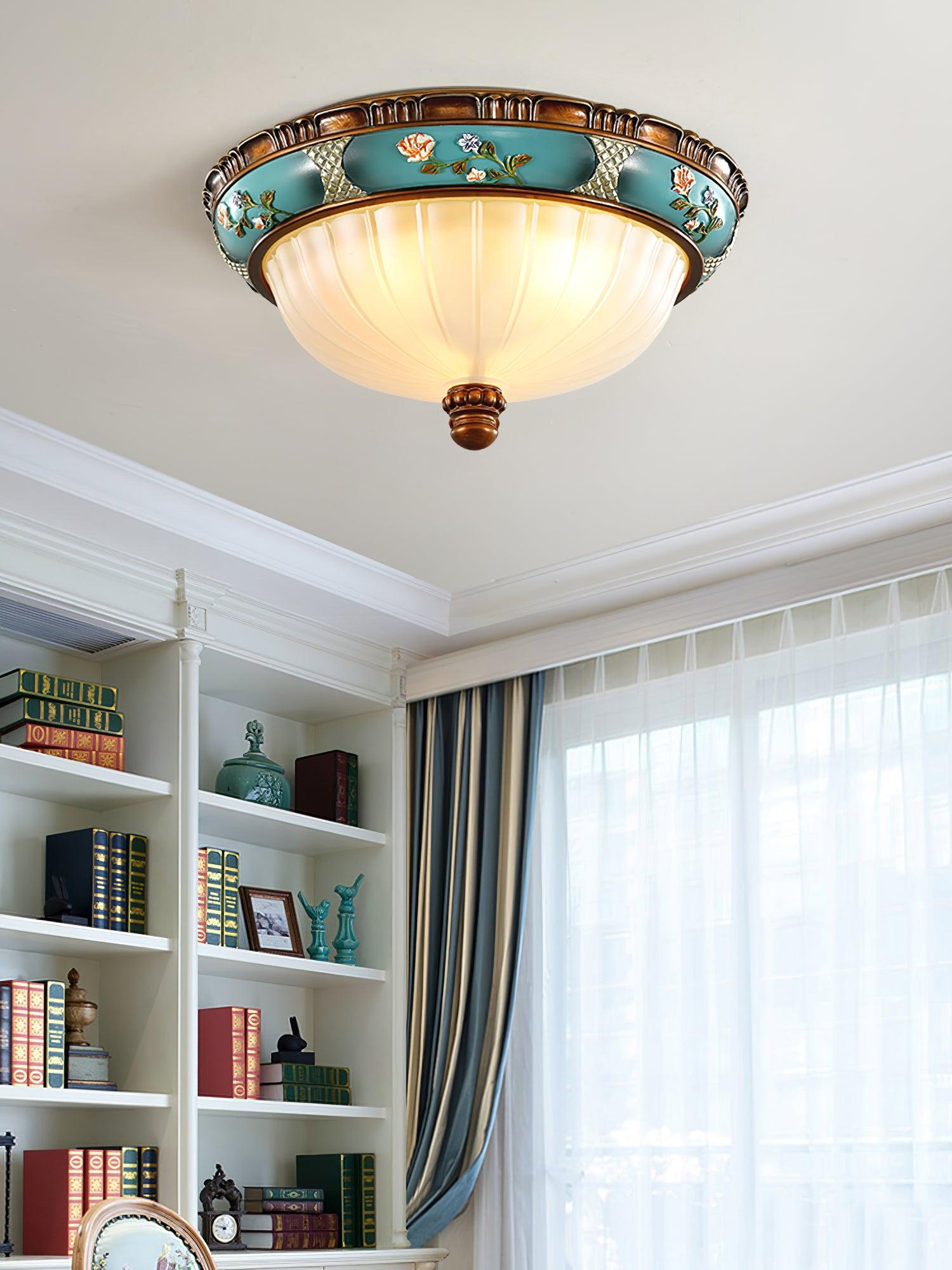 Duvall Ceiling Lamp Floral Recessed Vintage-Neutral Decor