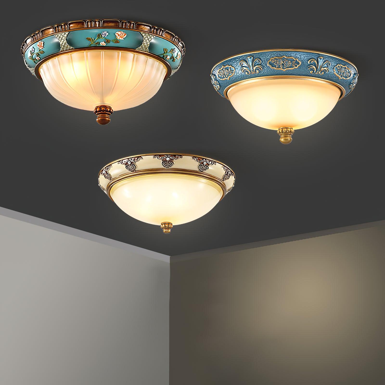 Duvall Ceiling Lamp Floral Recessed Vintage-Neutral Decor