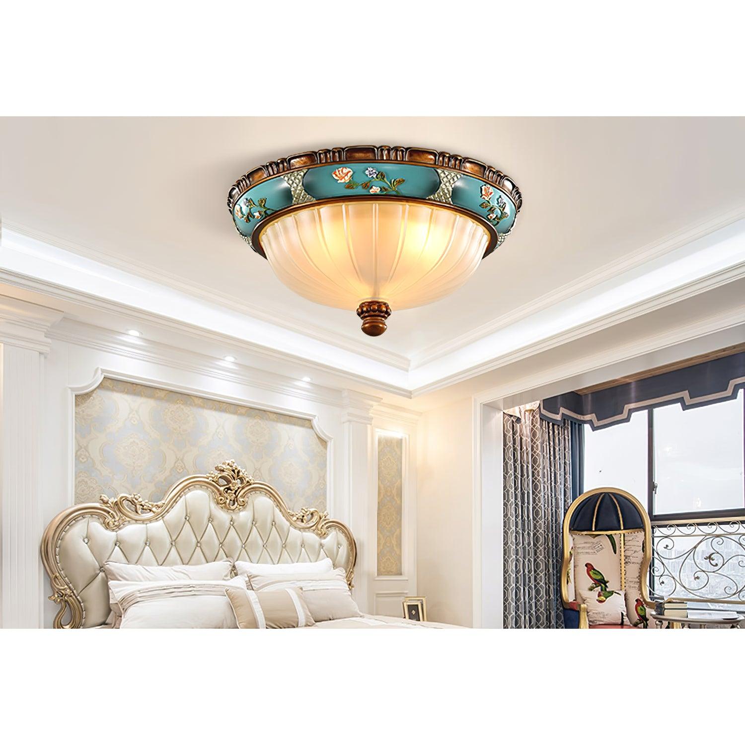 Duvall Ceiling Lamp Floral Recessed Vintage-Neutral Decor