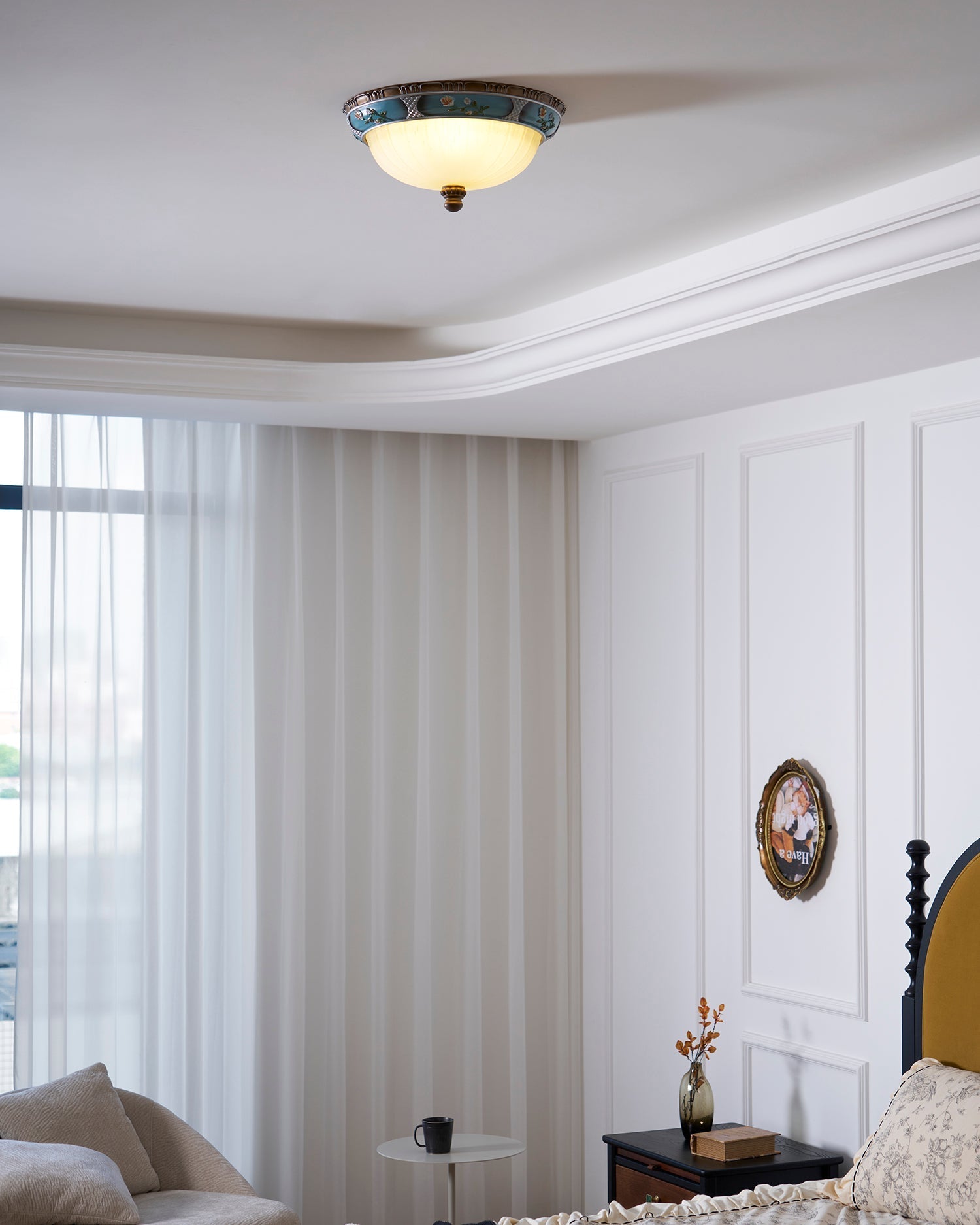 Duvall Ceiling Lamp Floral Recessed Vintage-Neutral Decor