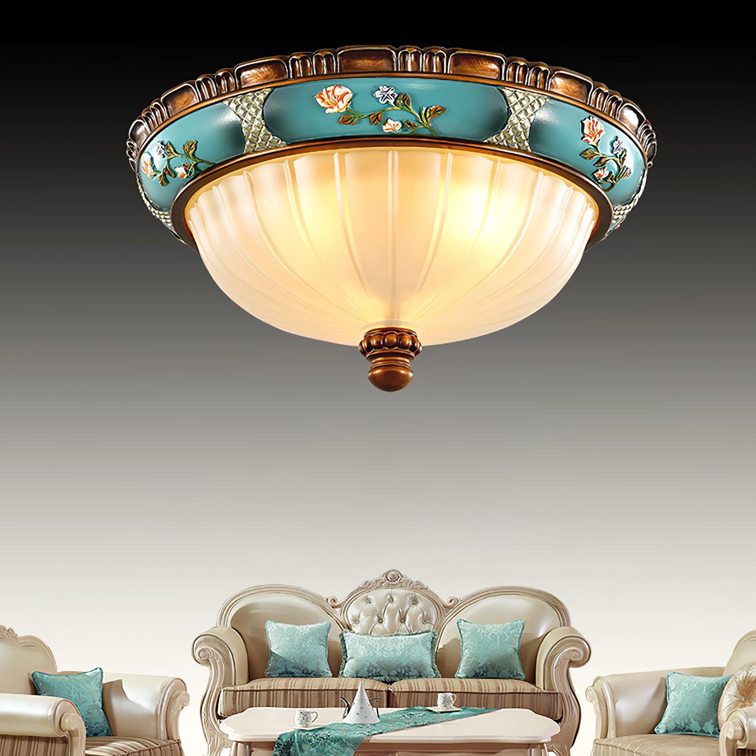 Duvall Ceiling Lamp Floral Recessed Vintage-Neutral Decor