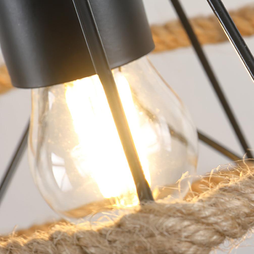 Yavmis Retro Hemp Rope Exquisite Pendant Light-Neutral Decor
