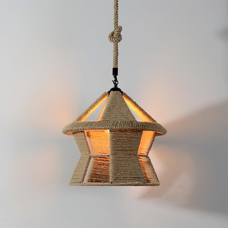 Yavmis Retro Hemp Rope Exquisite Pendant Light-Neutral Decor