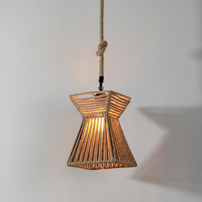 Yavmis Retro Hemp Rope Exquisite Pendant Light-Neutral Decor