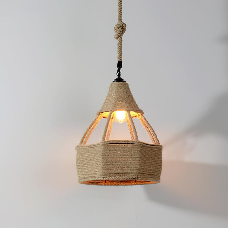 Yavmis Retro Hemp Rope Exquisite Pendant Light-Neutral Decor