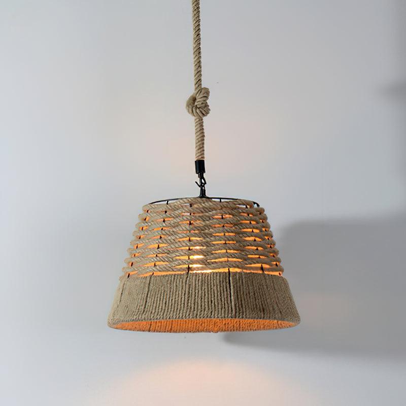 Yavmis Retro Hemp Rope Exquisite Pendant Light-Neutral Decor