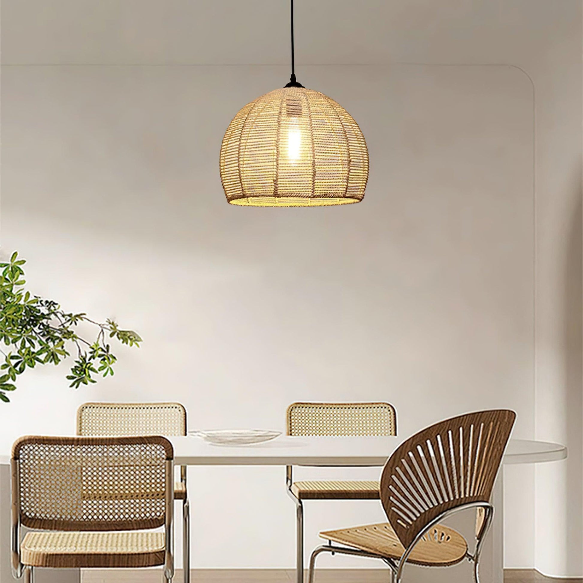 Xunell Retro Hemp Rope Interesting Pendant Light-Neutral Decor