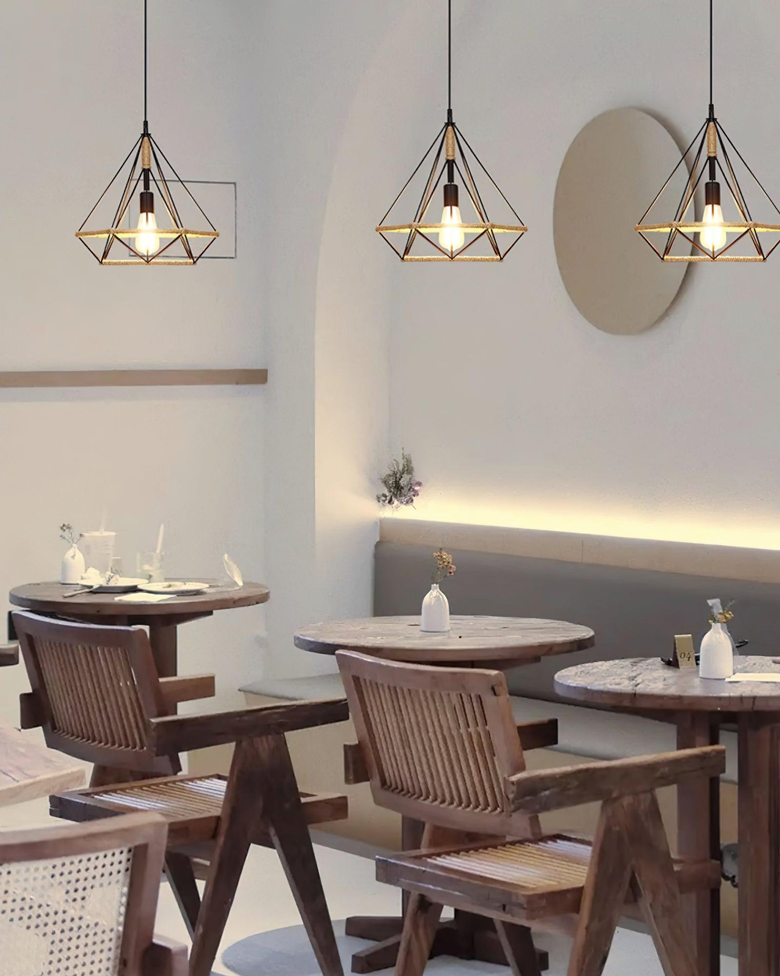 Xunell Retro Hemp Rope Interesting Pendant Light-Neutral Decor