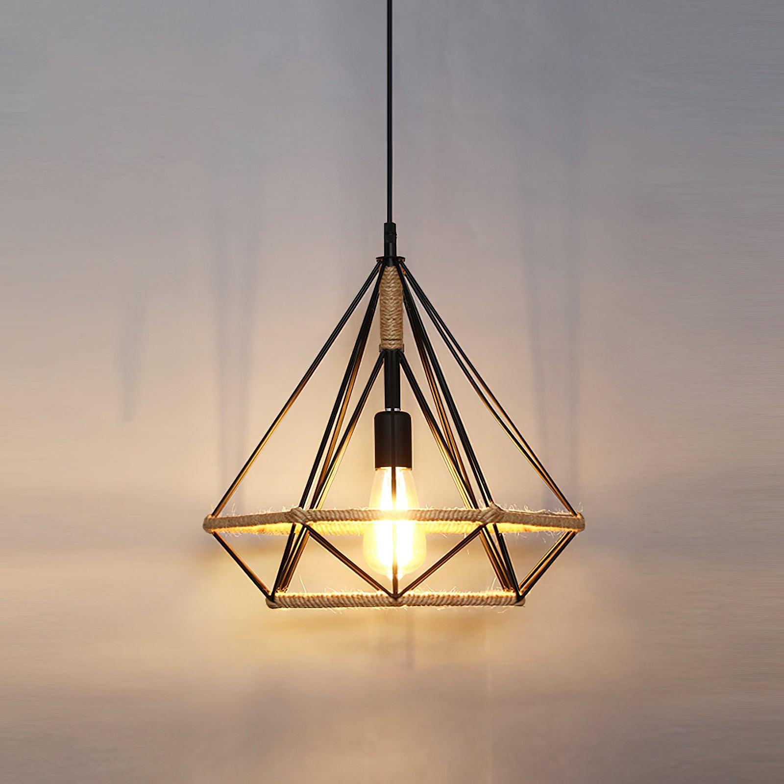Xunell Retro Hemp Rope Interesting Pendant Light-Neutral Decor
