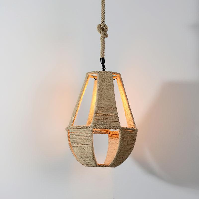 Xunell Retro Hemp Rope Interesting Pendant Light-Neutral Decor