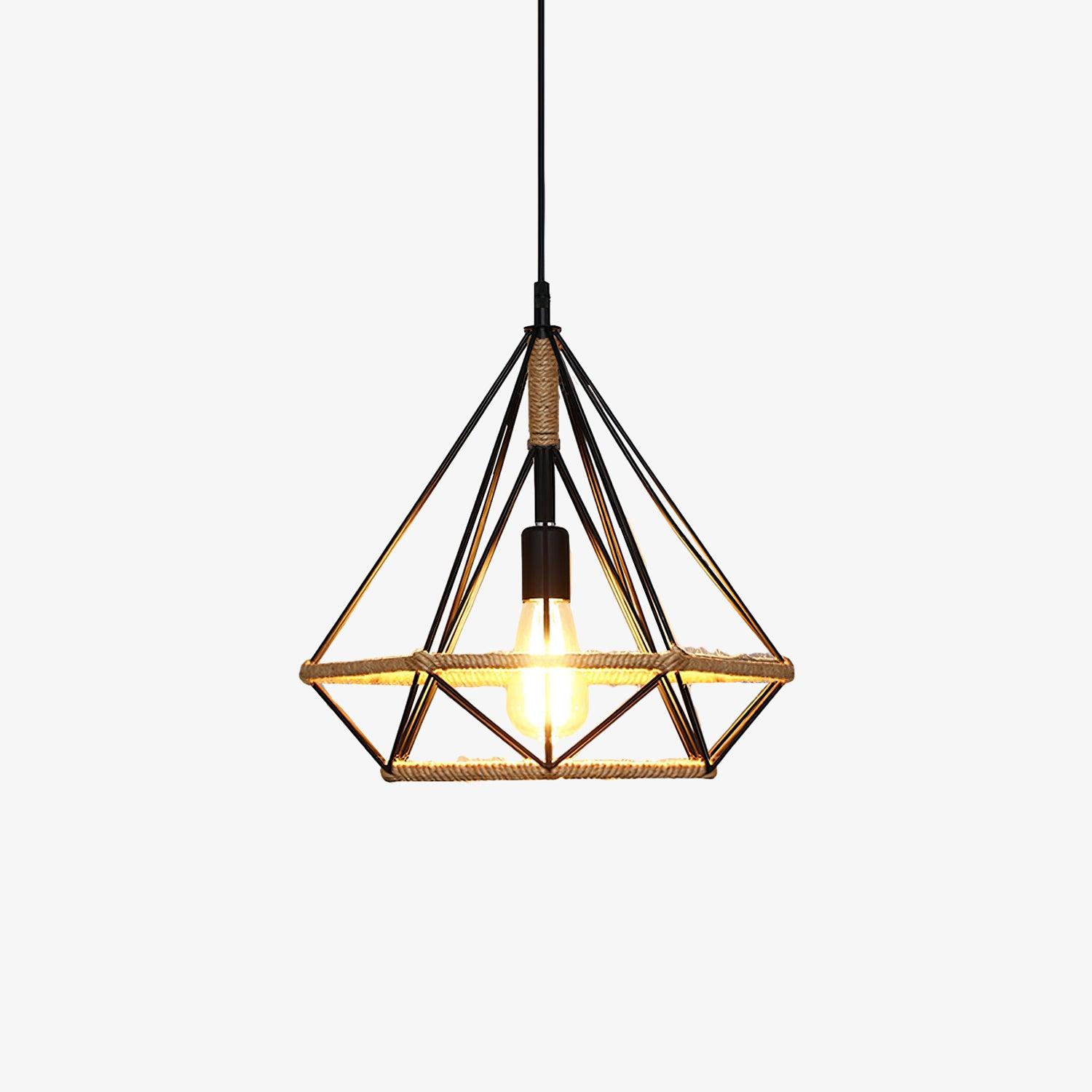 Xunell Retro Hemp Rope Interesting Pendant Light-Neutral Decor