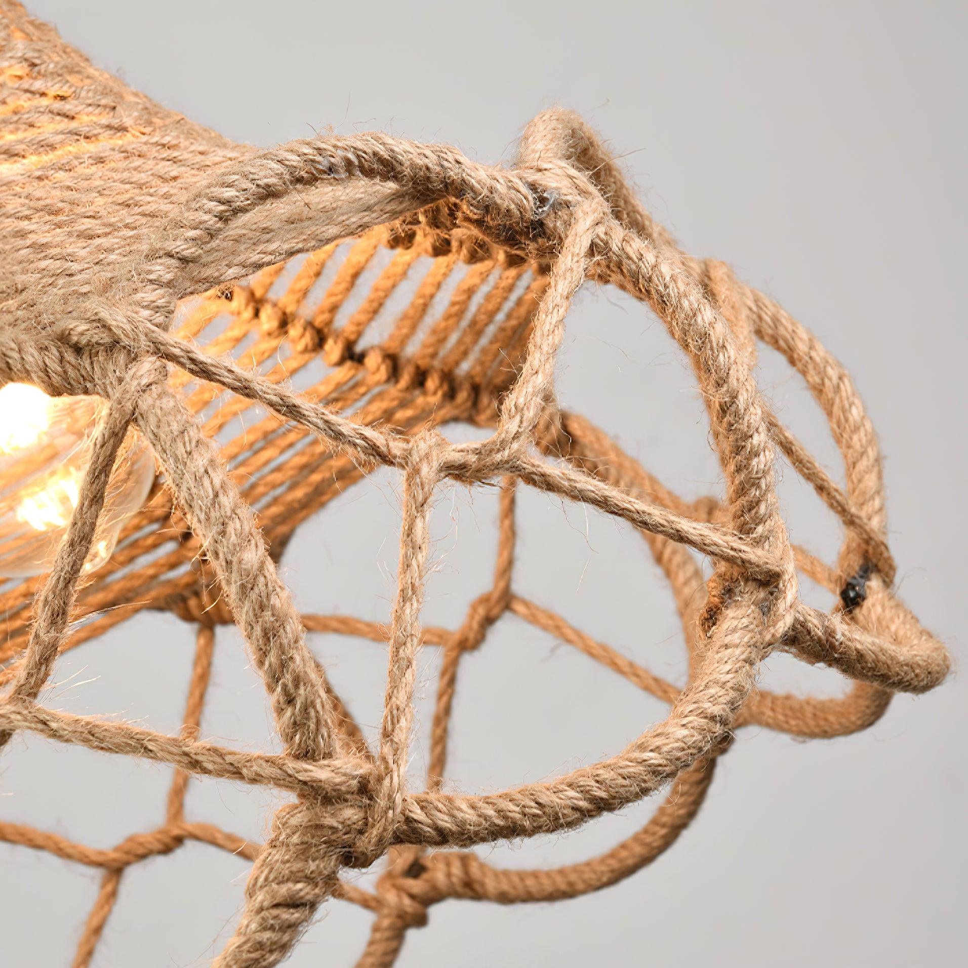 Xunell Retro Hemp Rope Interesting Pendant Light-Neutral Decor