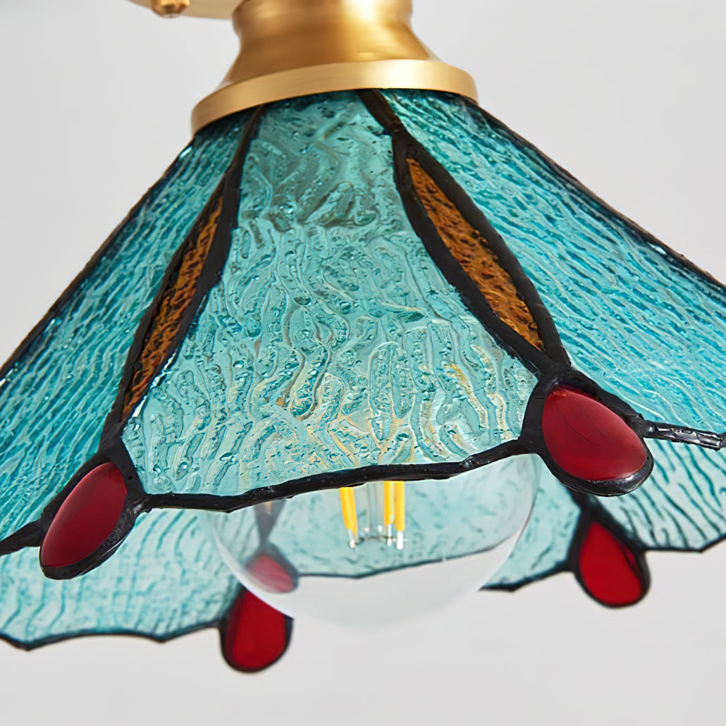 Nexo Tiffany Style Stained Glass Ceiling Light-Neutral Decor