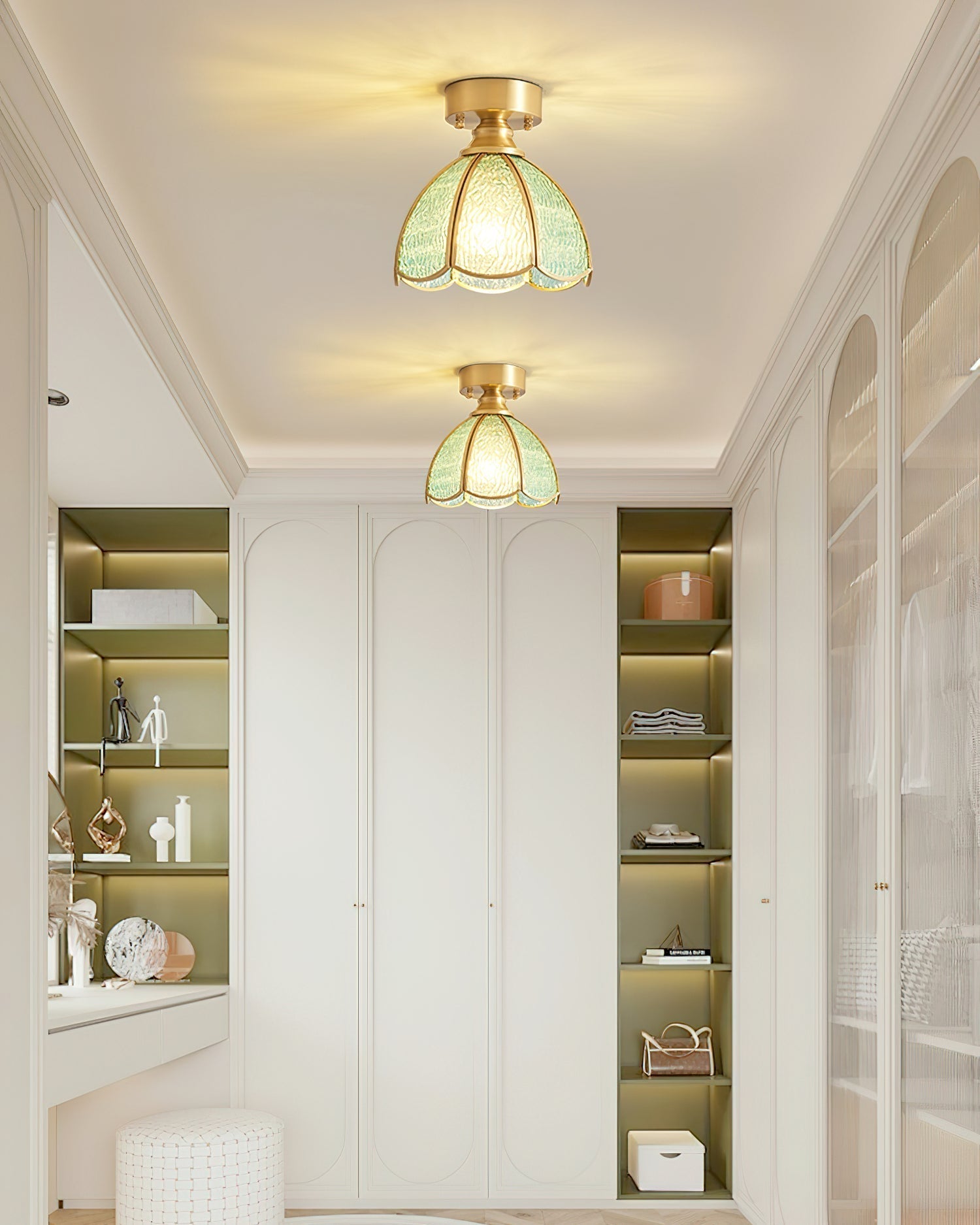 Civelle Tiffany Style Stained Glass Ceiling Light