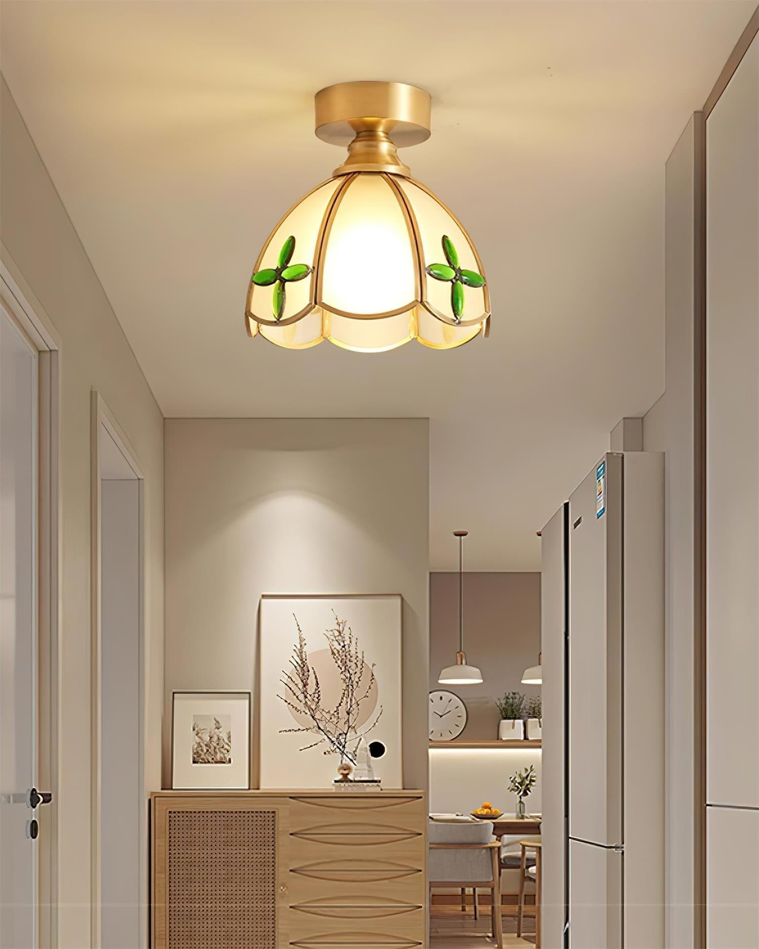 Civelle Tiffany Style Stained Glass Ceiling Light