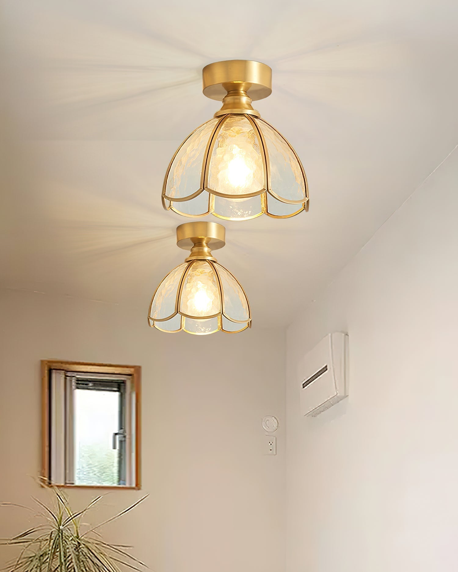 Nexo Tiffany Style Stained Glass Ceiling Light-Neutral Decor