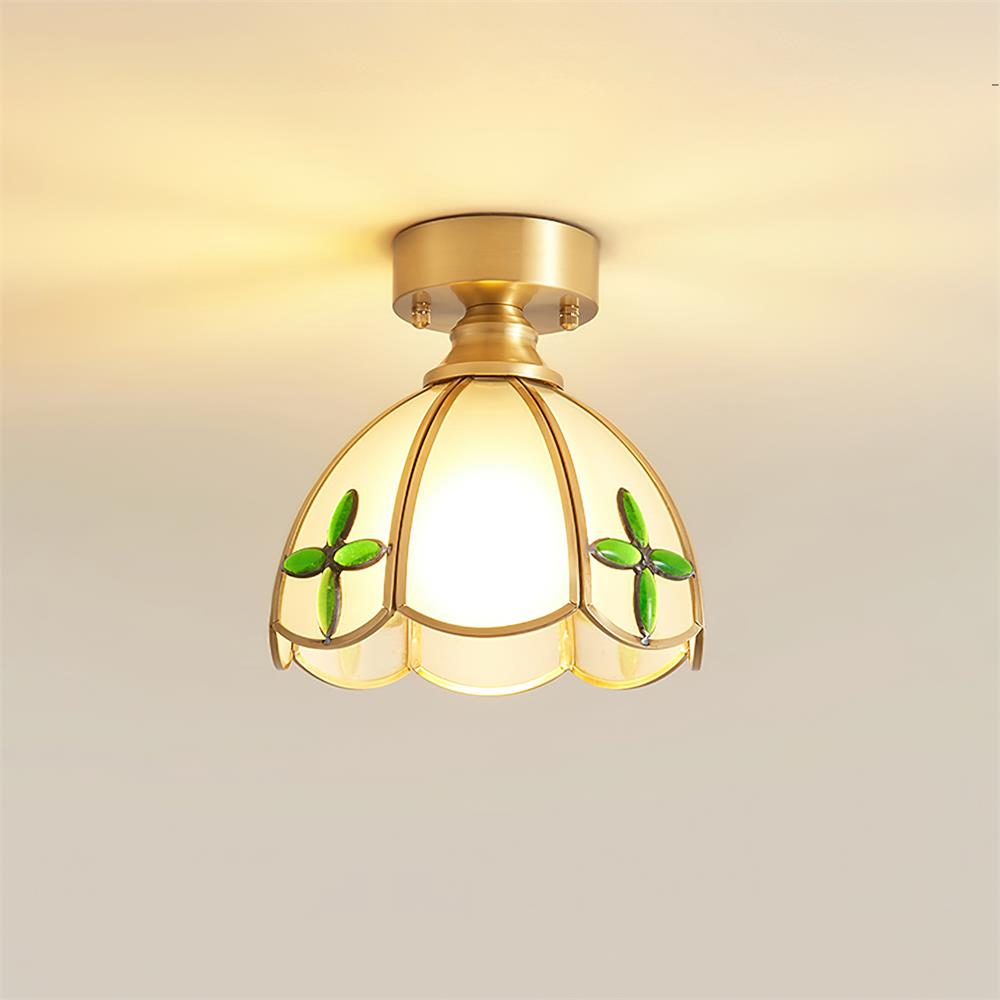 Nexo Tiffany Style Stained Glass Ceiling Light-Neutral Decor