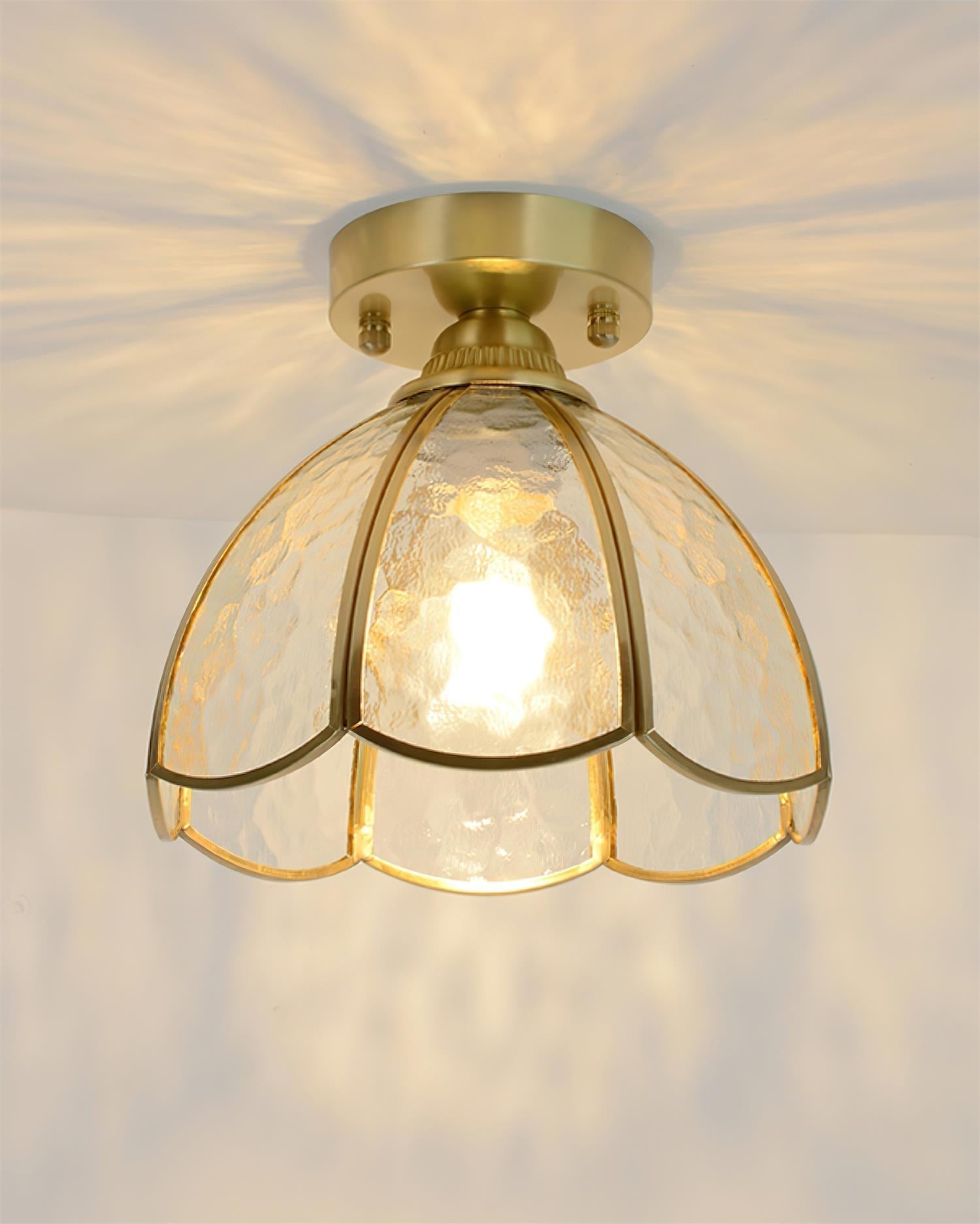 Nexo Tiffany Style Stained Glass Ceiling Light-Neutral Decor