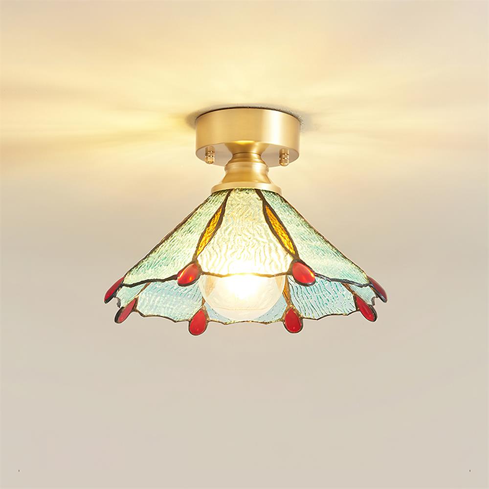 Nexo Tiffany Style Stained Glass Ceiling Light-Neutral Decor