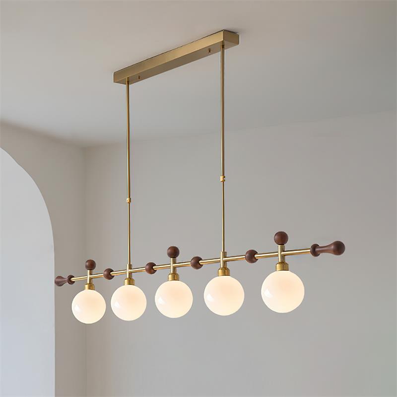 Chandelier Linear Globe LED/Incandescent for Dining Room Kitchen Island