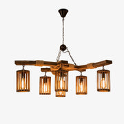 Lustra Chandelier Retro Solid Wood Industrial-Neutral Decor