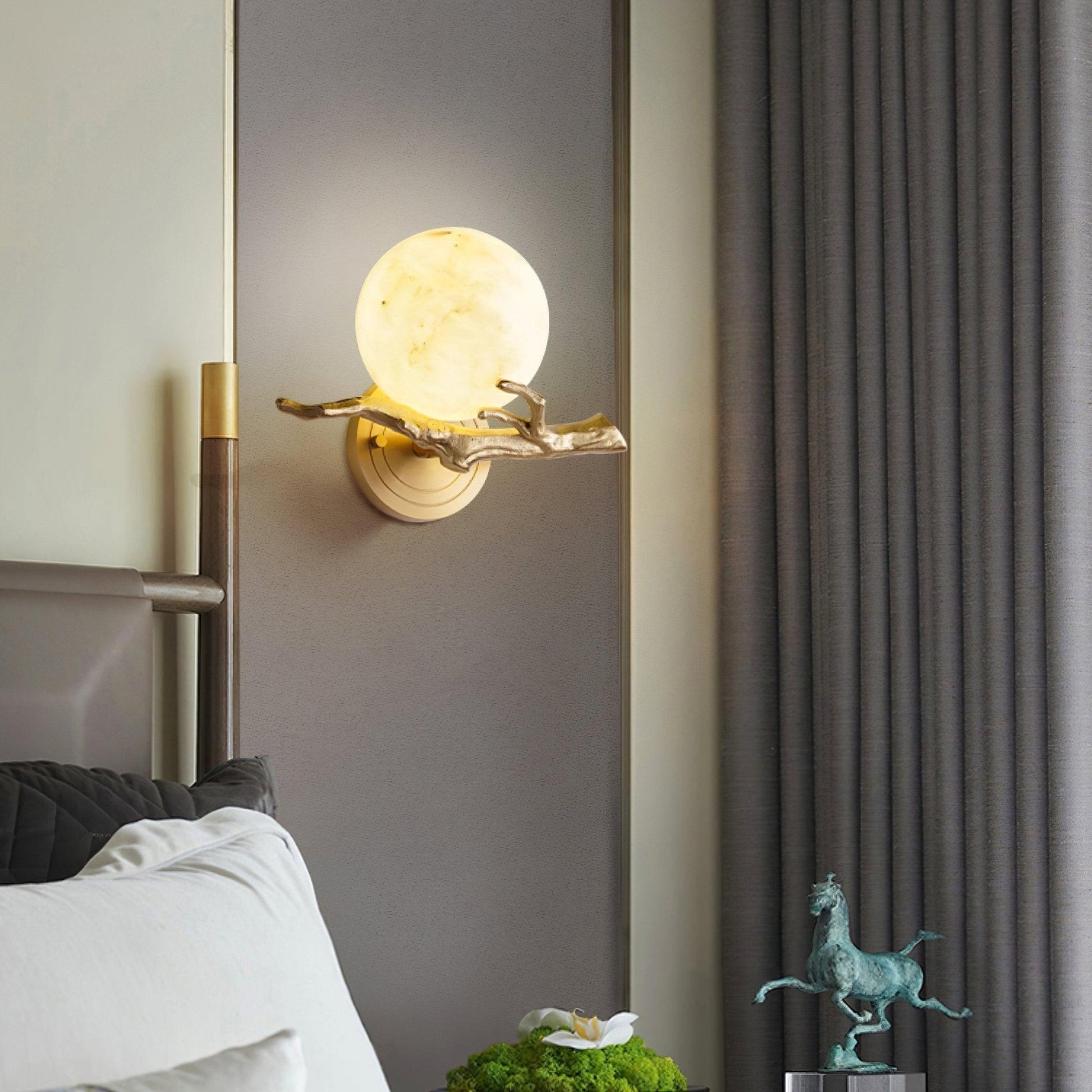 Erixa Retro Twigs Brass Marble Wall Lamp-Neutral Decor