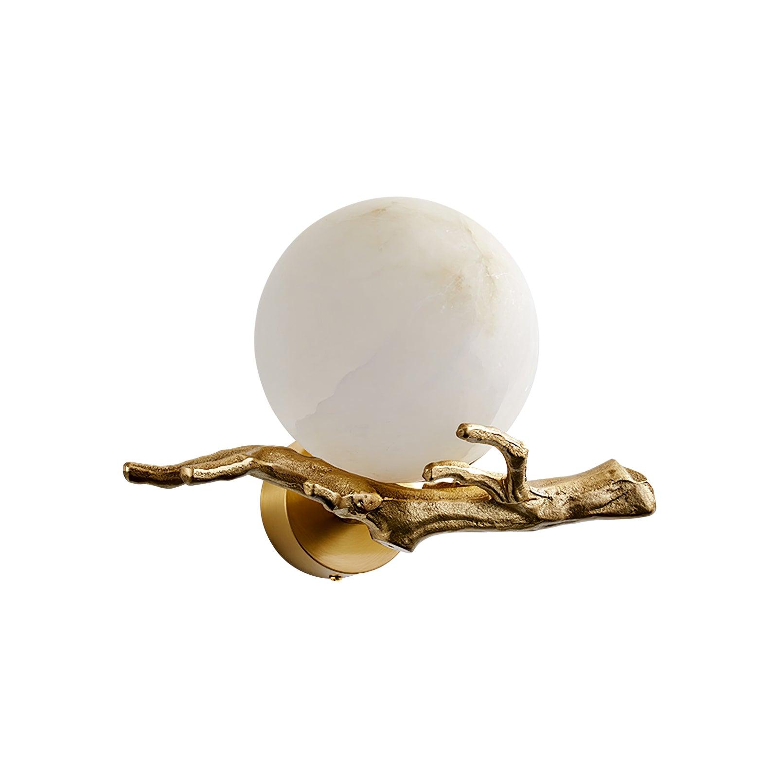 Erixa Retro Twigs Brass Marble Wall Lamp-Neutral Decor
