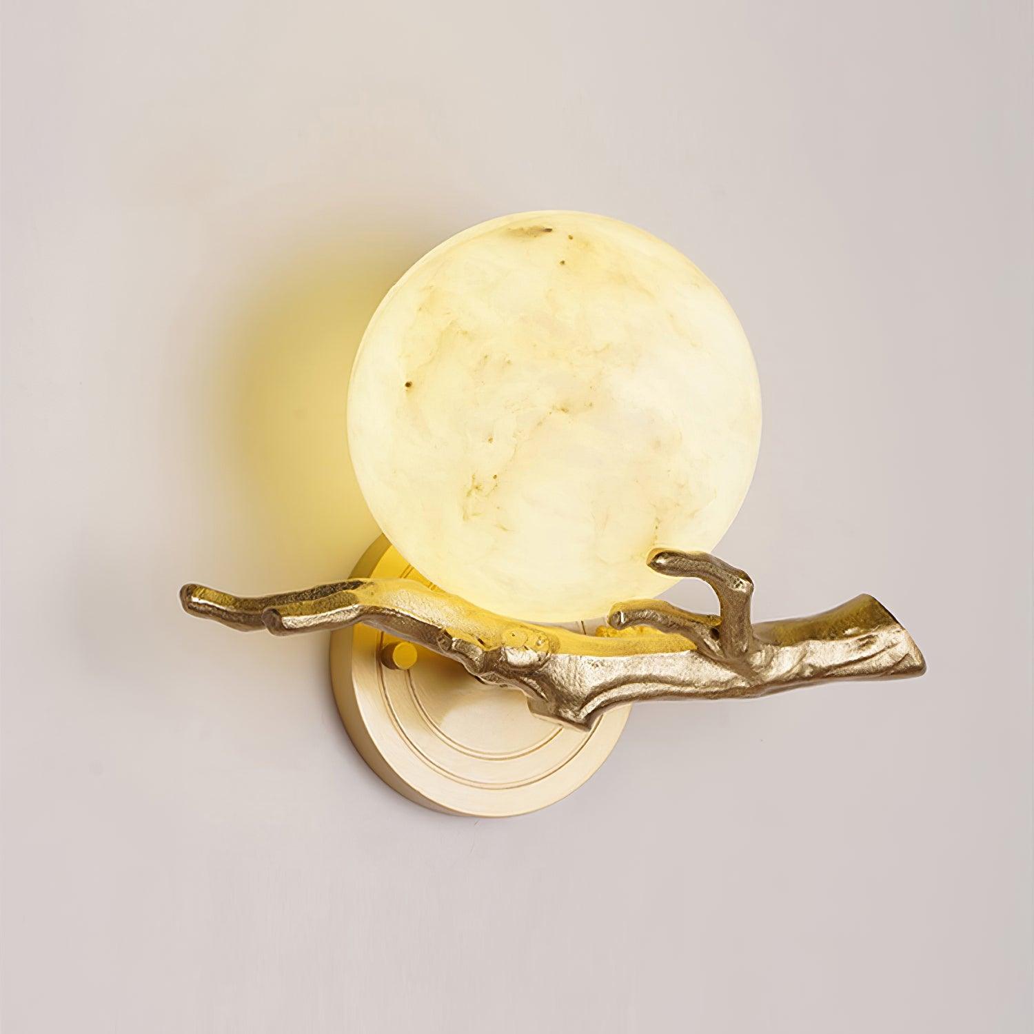 Erixa Retro Twigs Brass Marble Wall Lamp-Neutral Decor