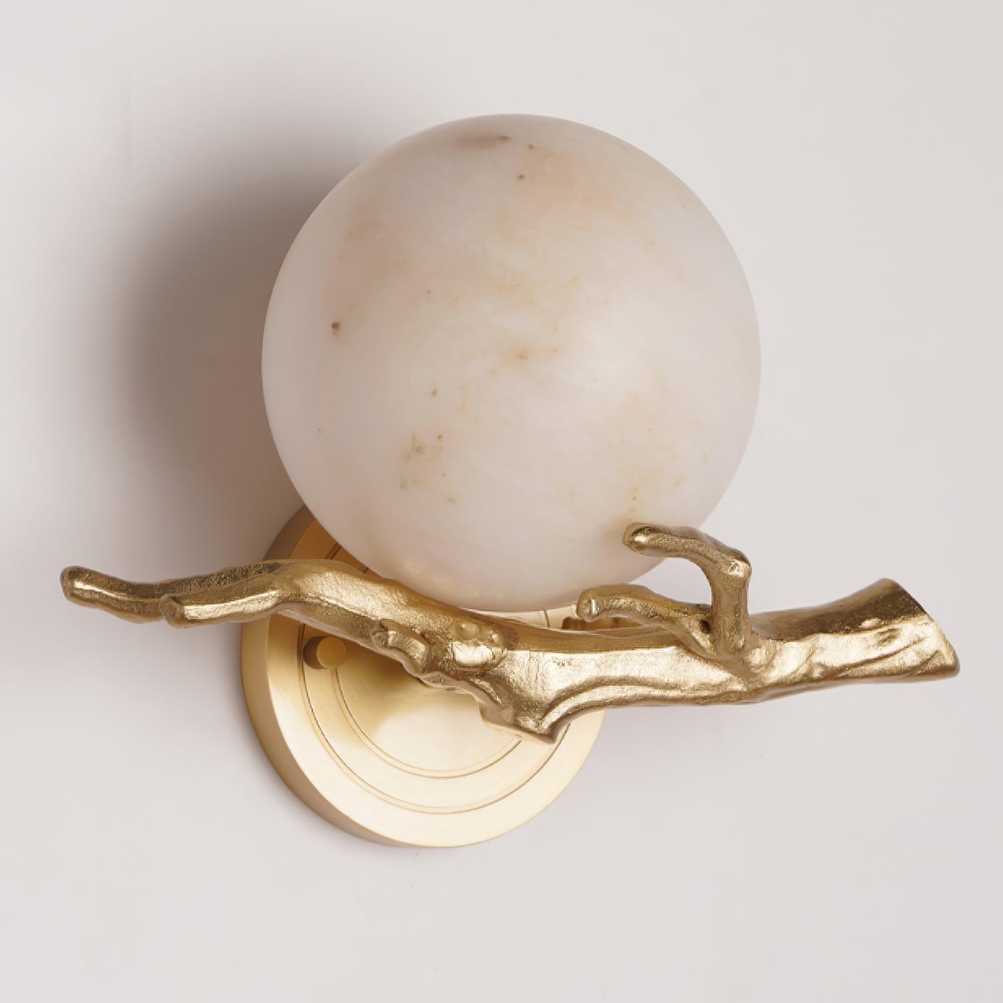 Erixa Retro Twigs Brass Marble Wall Lamp-Neutral Decor