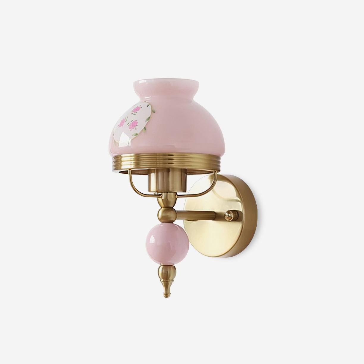 Evia Wall Lamp Glass and Light for Bedroom or Hallway Retro-Neutral Decor