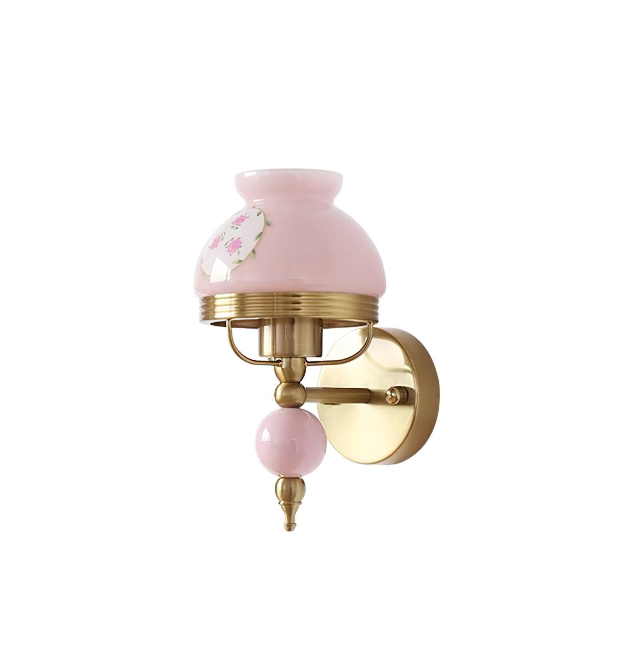Evia Wall Lamp Glass and Light for Bedroom or Hallway Retro-Neutral Decor