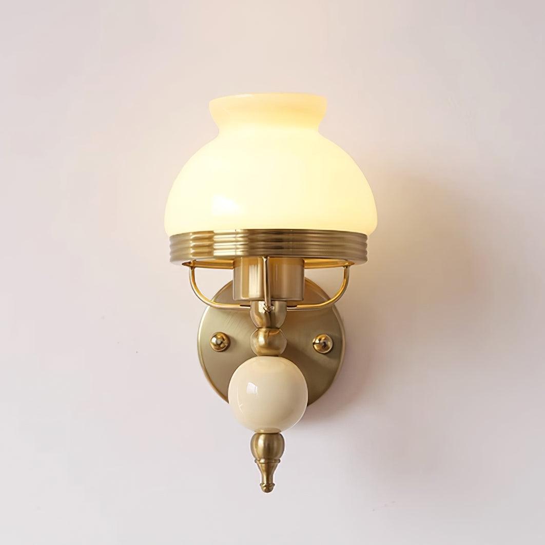Evia Wall Lamp Glass and Light for Bedroom or Hallway Retro-Neutral Decor