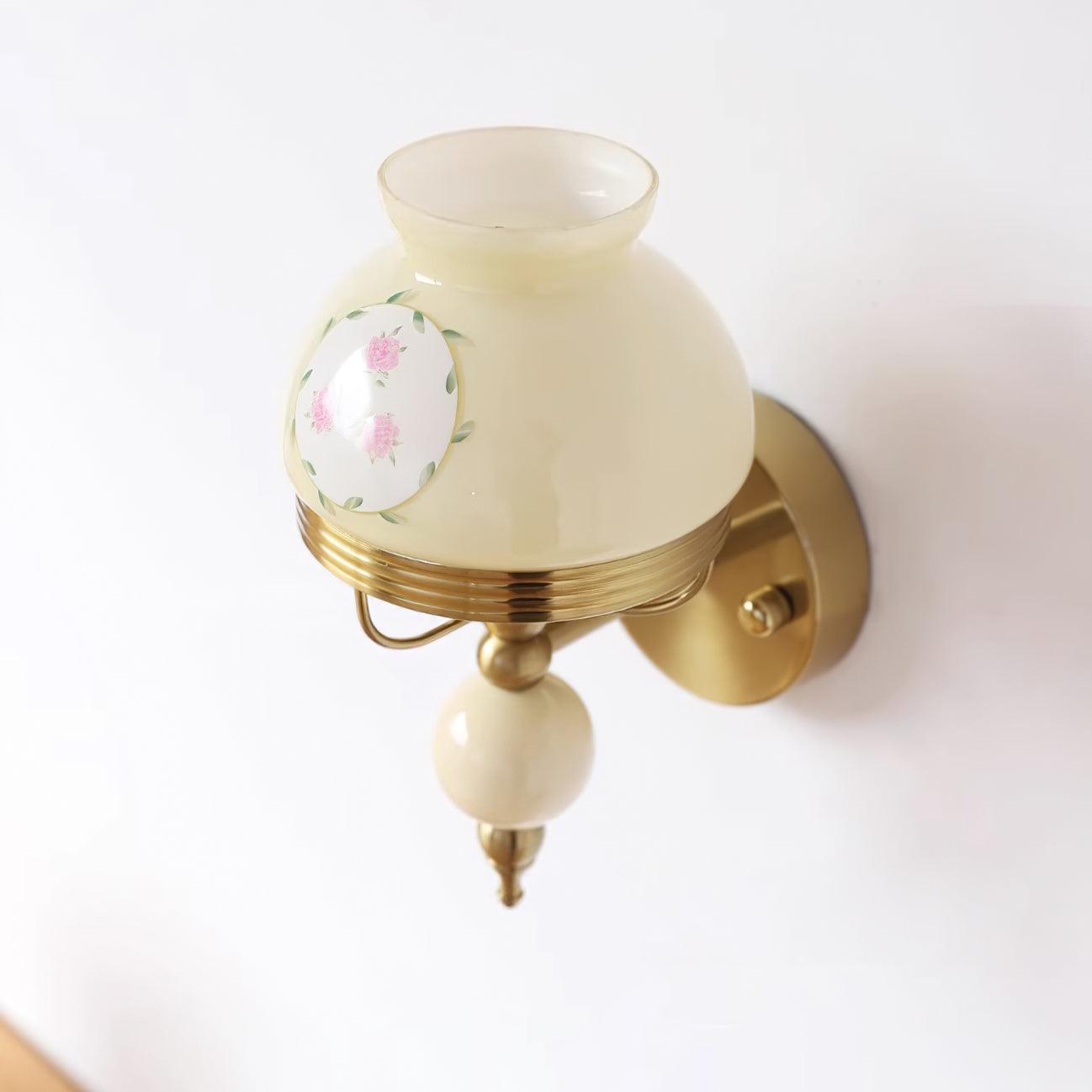Evia Wall Lamp Glass and Light for Bedroom or Hallway Retro-Neutral Decor