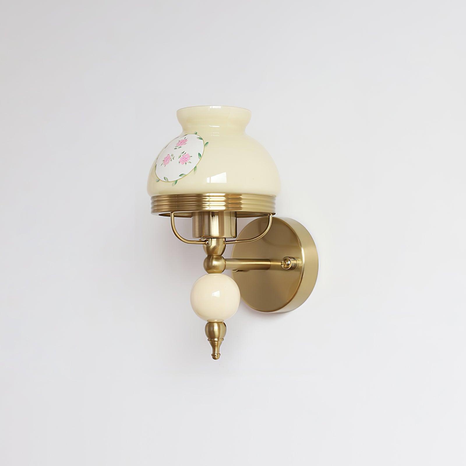 Evia Wall Lamp Glass and Light for Bedroom or Hallway Retro-Neutral Decor