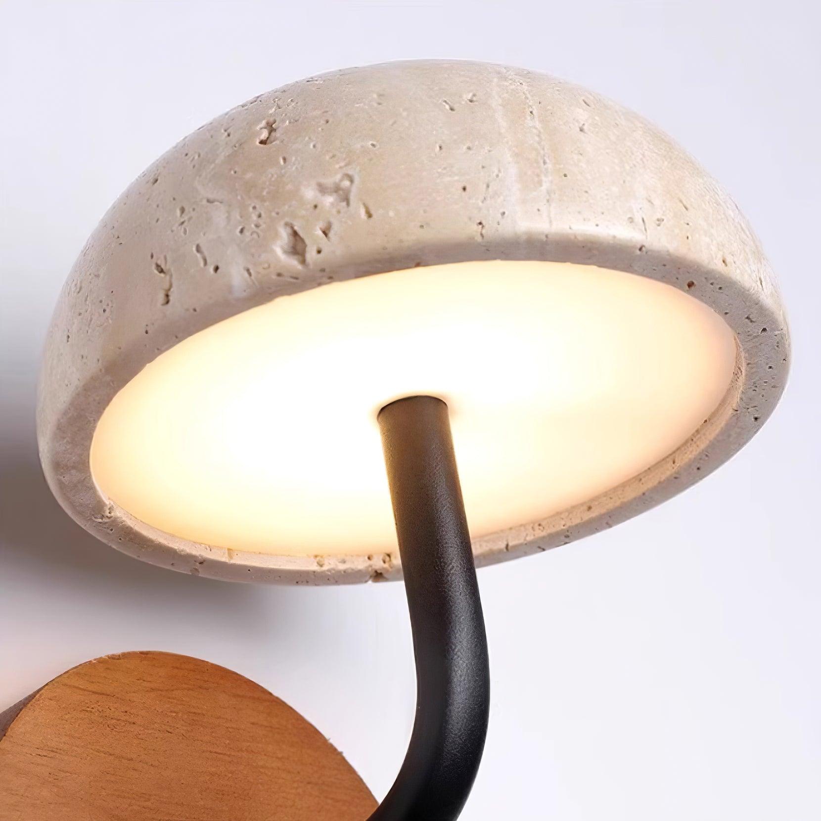 Solaro  Wall Light  Travertine  Half-dome   Shade