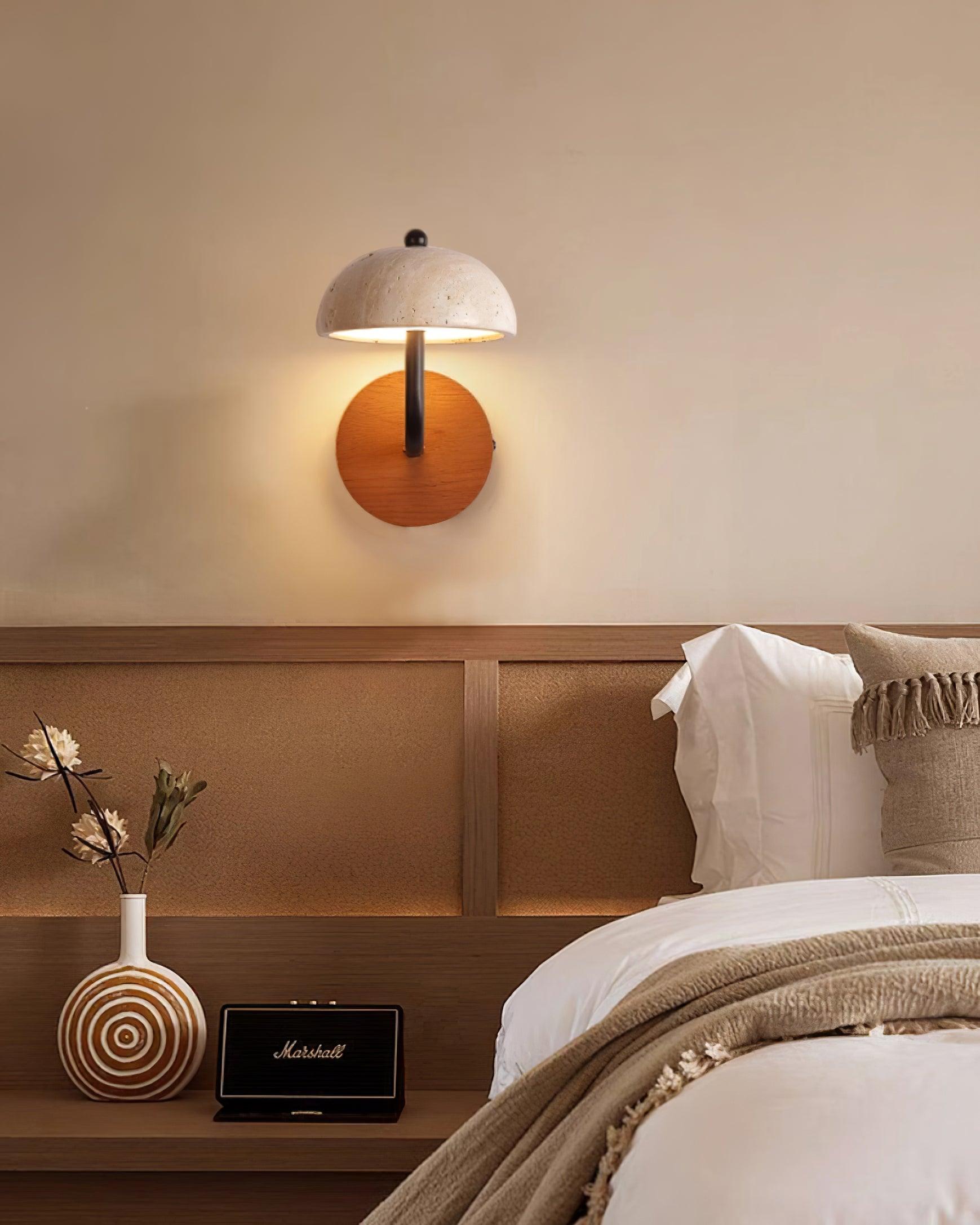 Solaro  Wall Light  Travertine  Half-dome   Shade