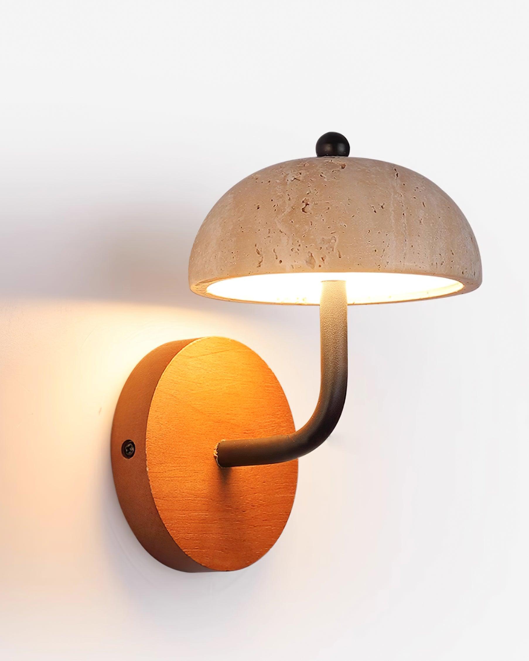 Solaro  Wall Light  Travertine  Half-dome   Shade