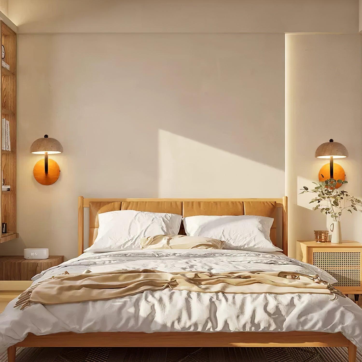 Solaro  Wall Light  Travertine  Half-dome   Shade