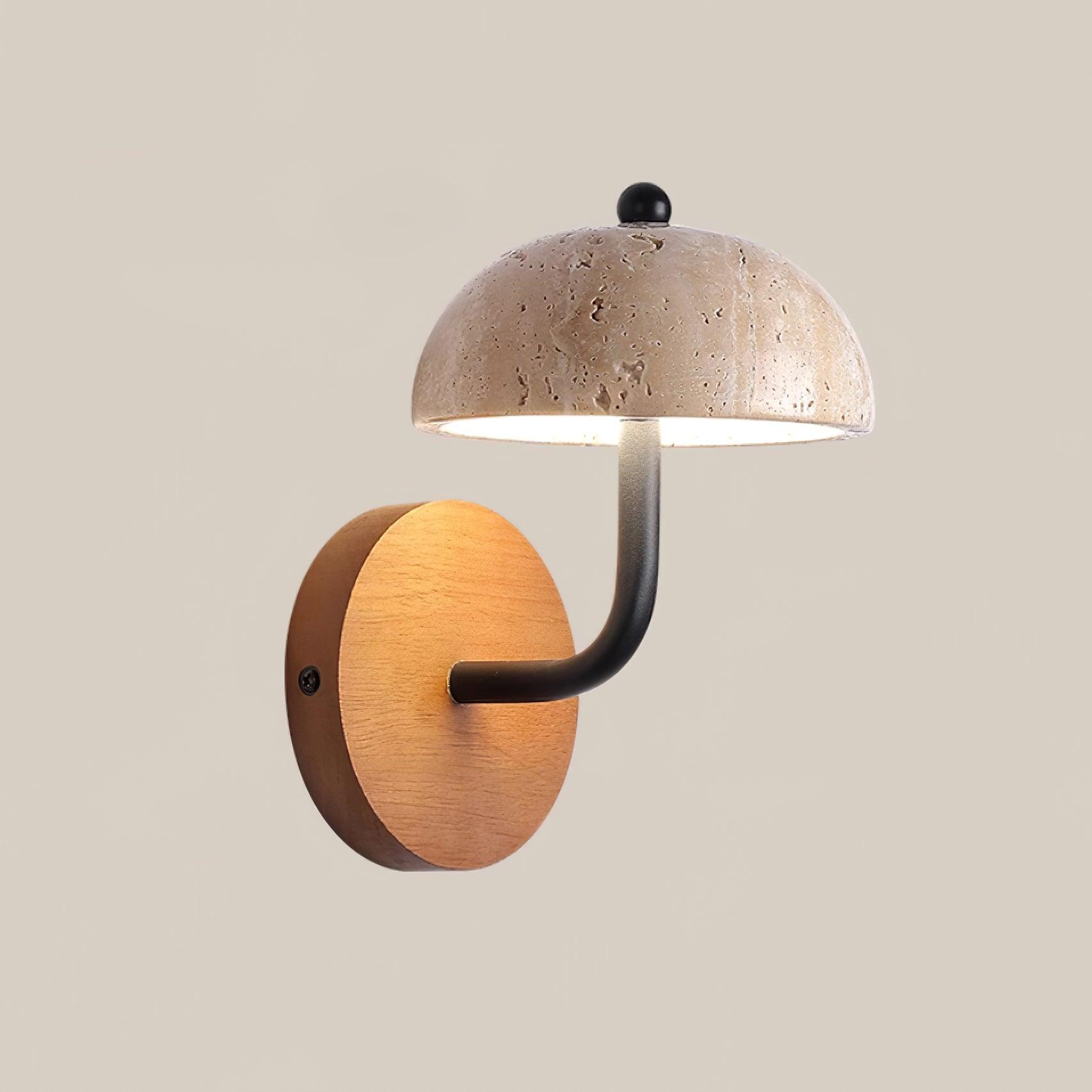 Solaro  Wall Light  Travertine  Half-dome   Shade