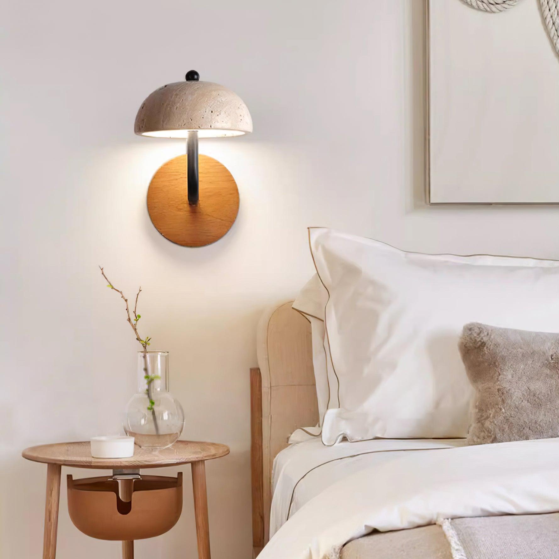 Solaro  Wall Light  Travertine  Half-dome   Shade