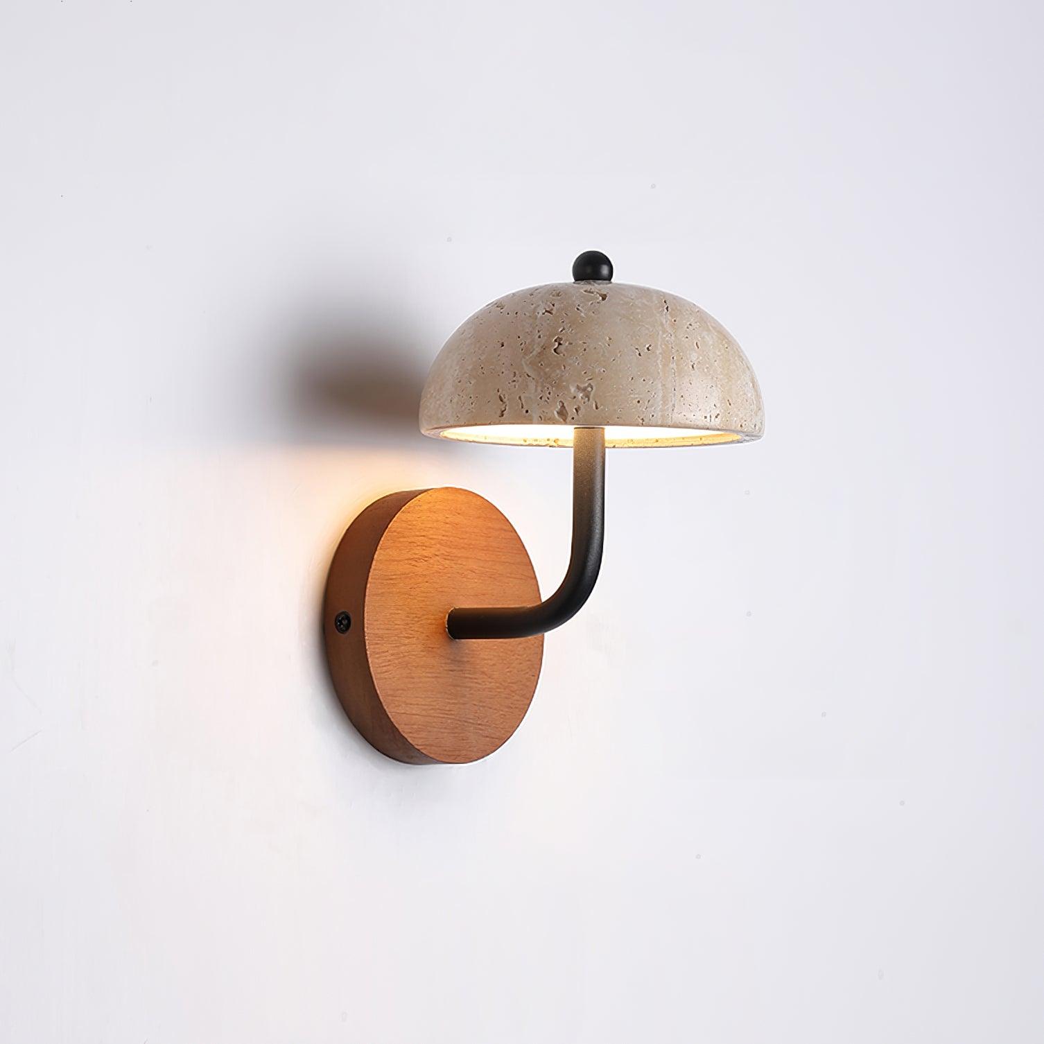 Solaro  Wall Light  Travertine  Half-dome   Shade