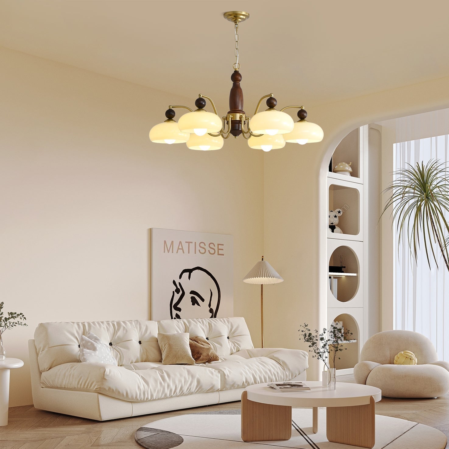 Aurora Chandelier Revival Crown Rustic-Neutral Decor