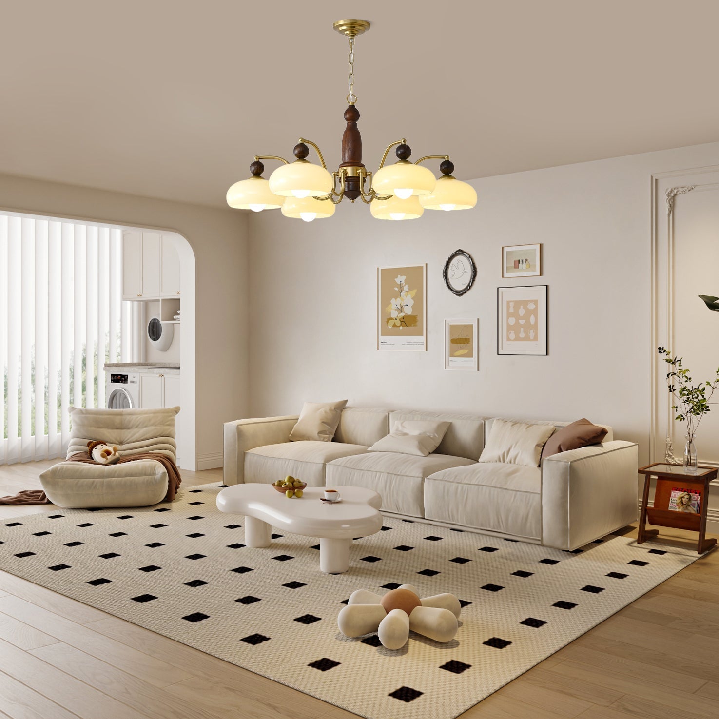 Aurora Chandelier Revival Crown Rustic-Neutral Decor
