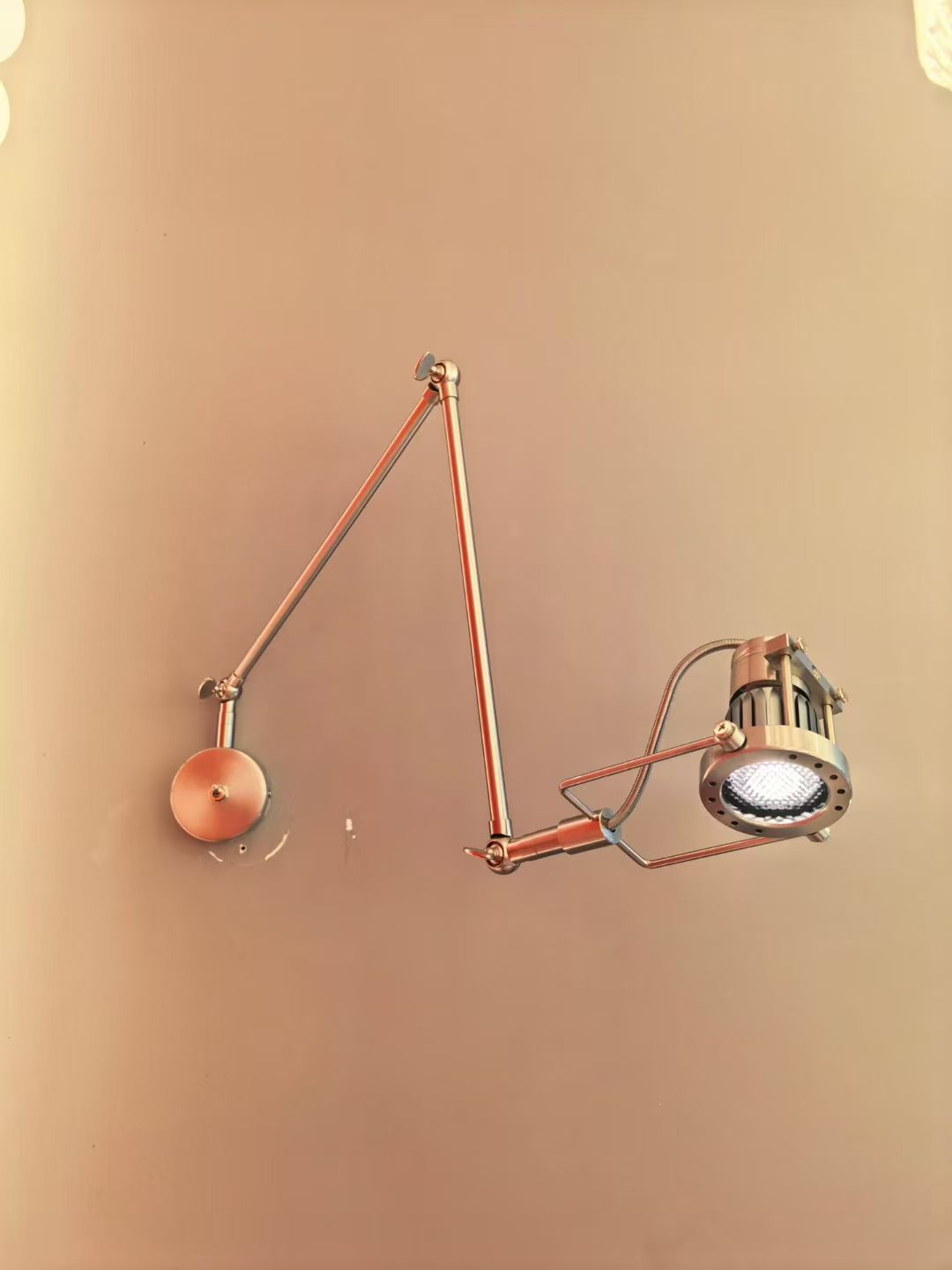 The Reznor sconce shown in a living room as an accent light.