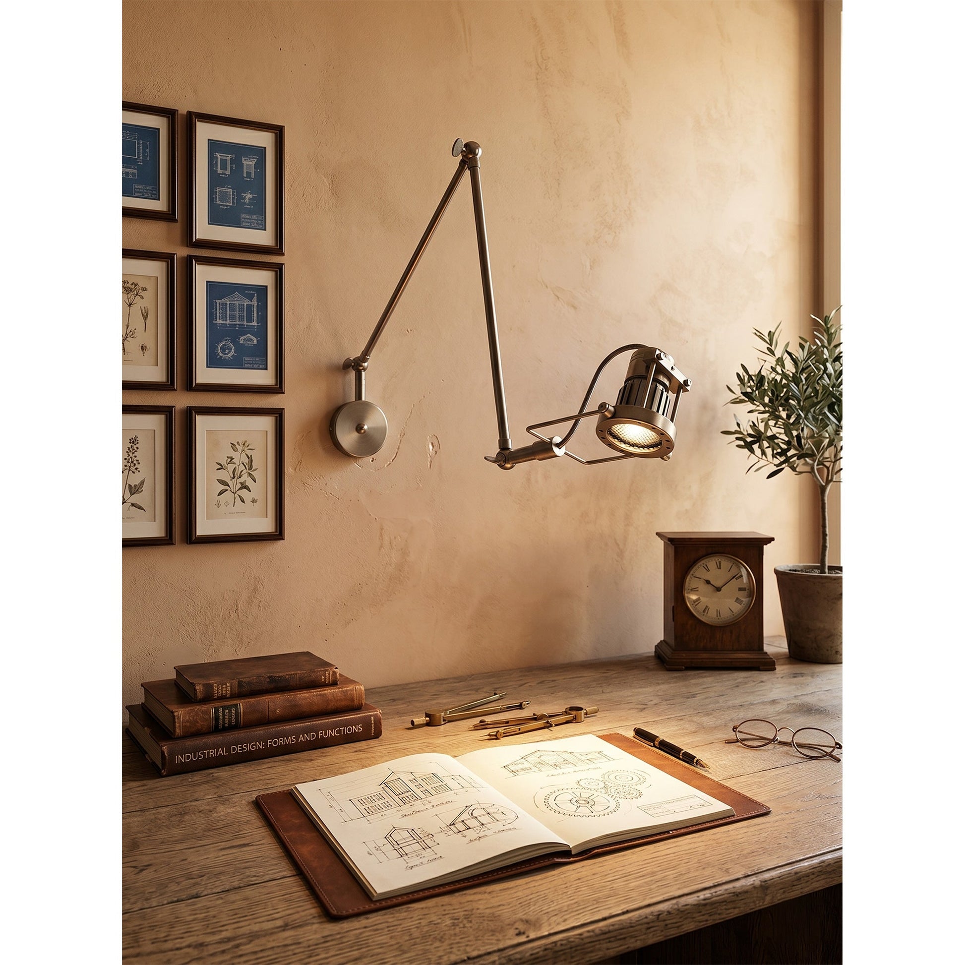 Angled view of the Reznor industrial wall sconce highlighting its metal construction.