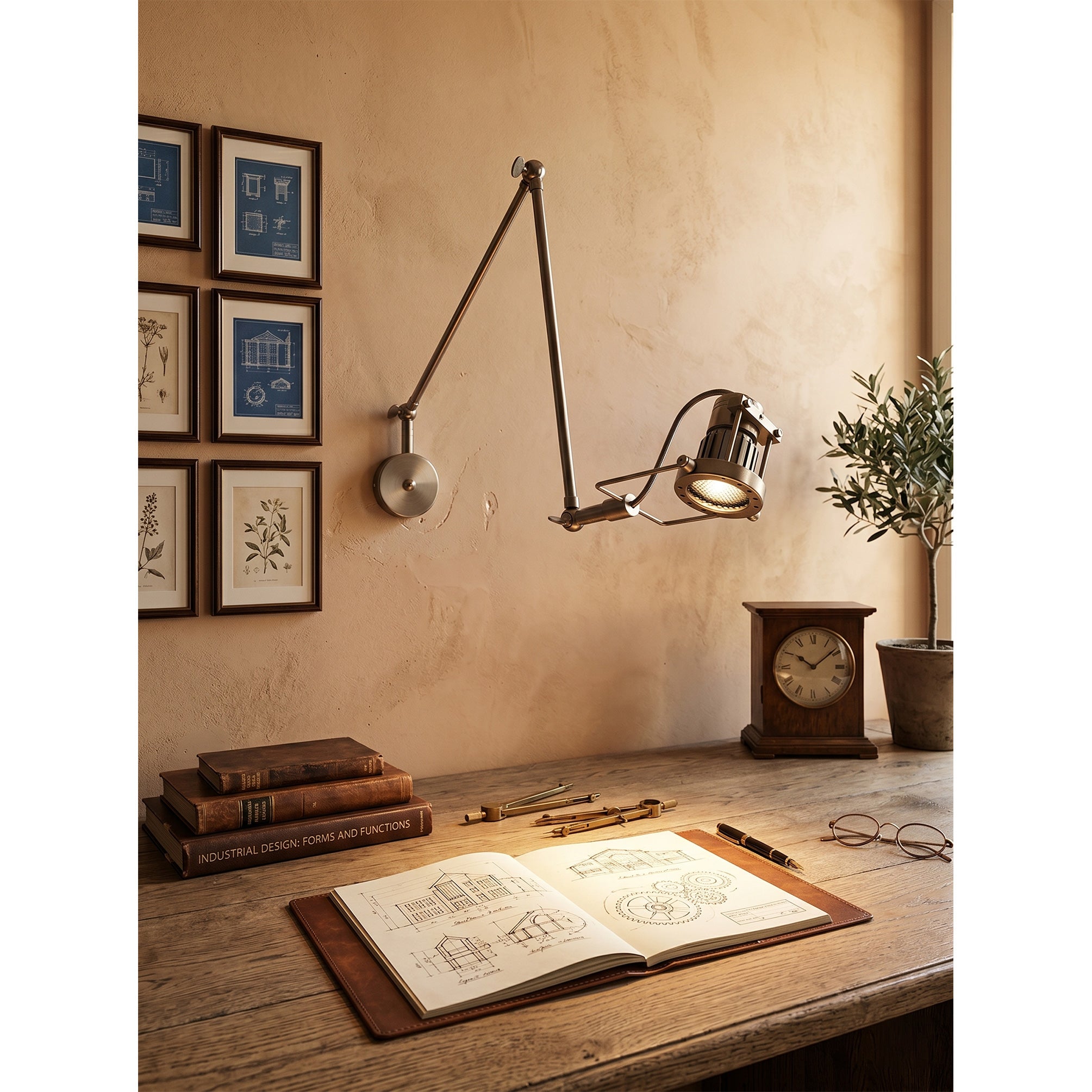 Angled view of the Reznor industrial wall sconce highlighting its metal construction.