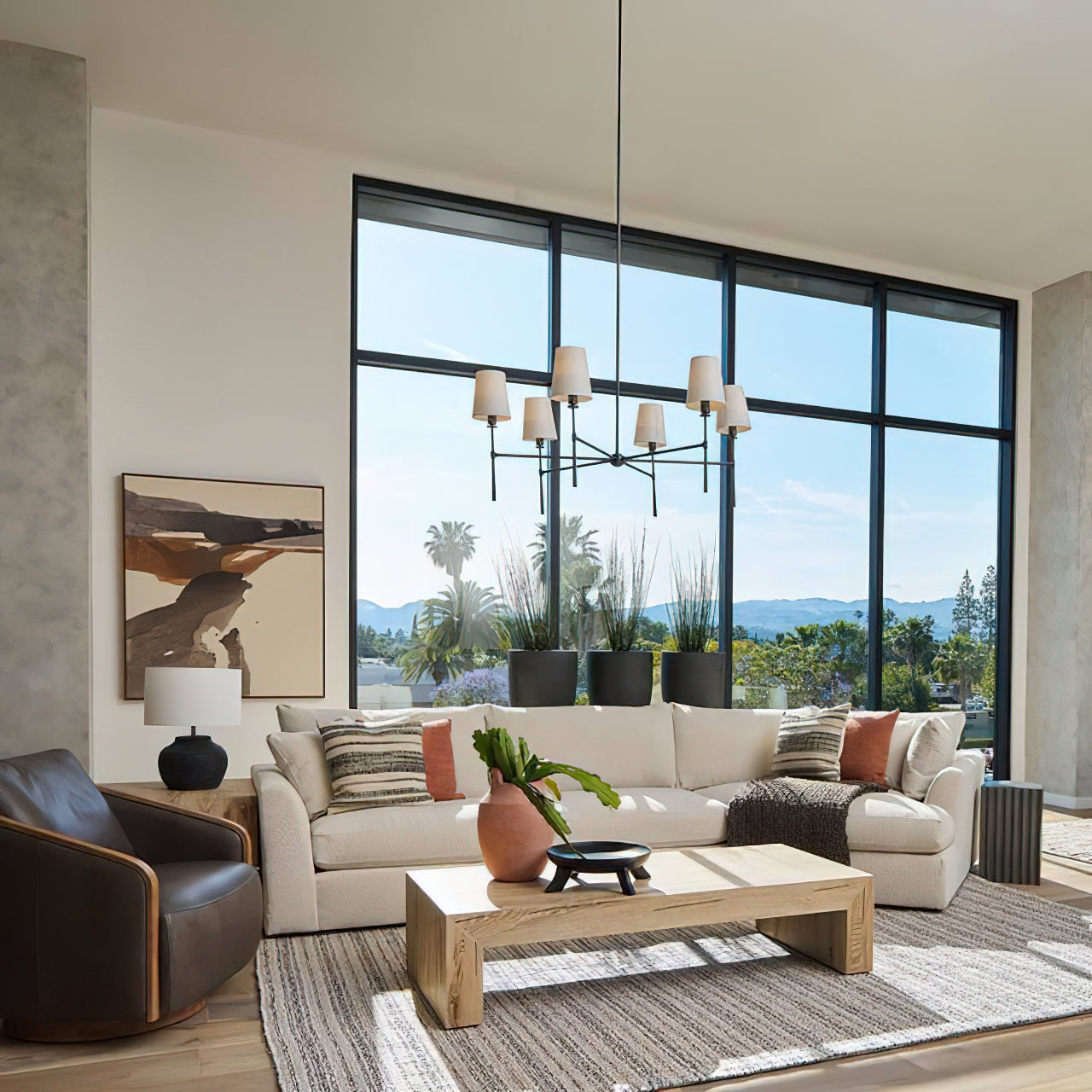 Aroa Round Chandelier-Neutral Decor
