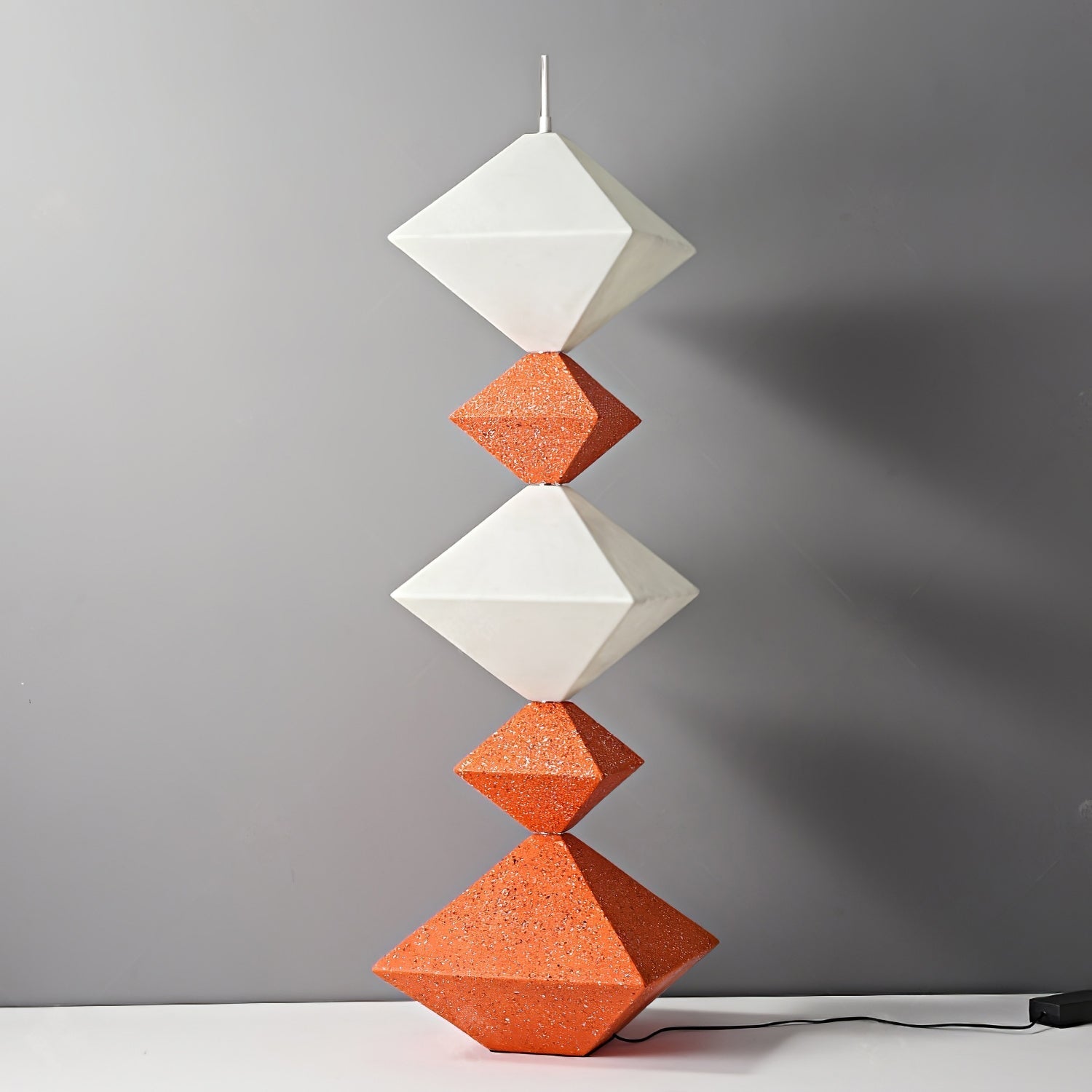 GeoGlow Rhombus Cube Floor Lamp-Neutral Decor